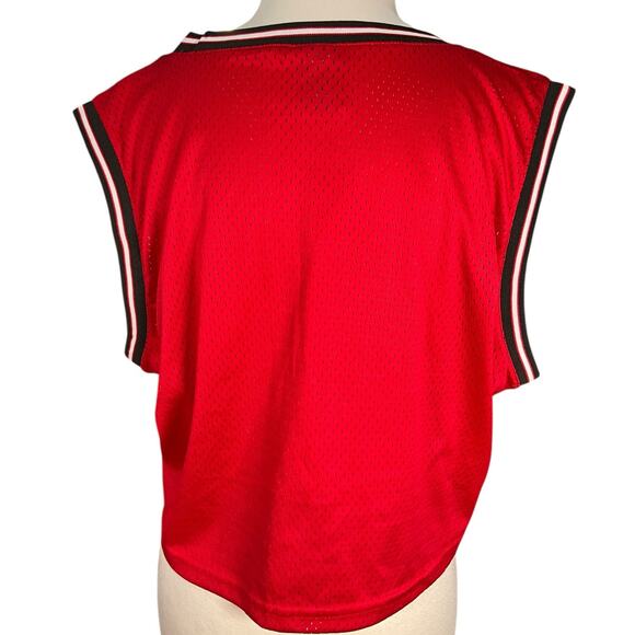 Chicago Bulls Women’s Cropped Jersey Size XL New Without Tag NBA Ultra Game Red - Picture 14 of 16